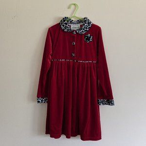 Vintage 90s Velvet and Cowprint Dress